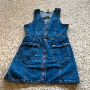 Jean dress, zipper front